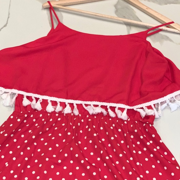 Dresses Red Polka Dot Spaghetti One Piece Dress Poshmark